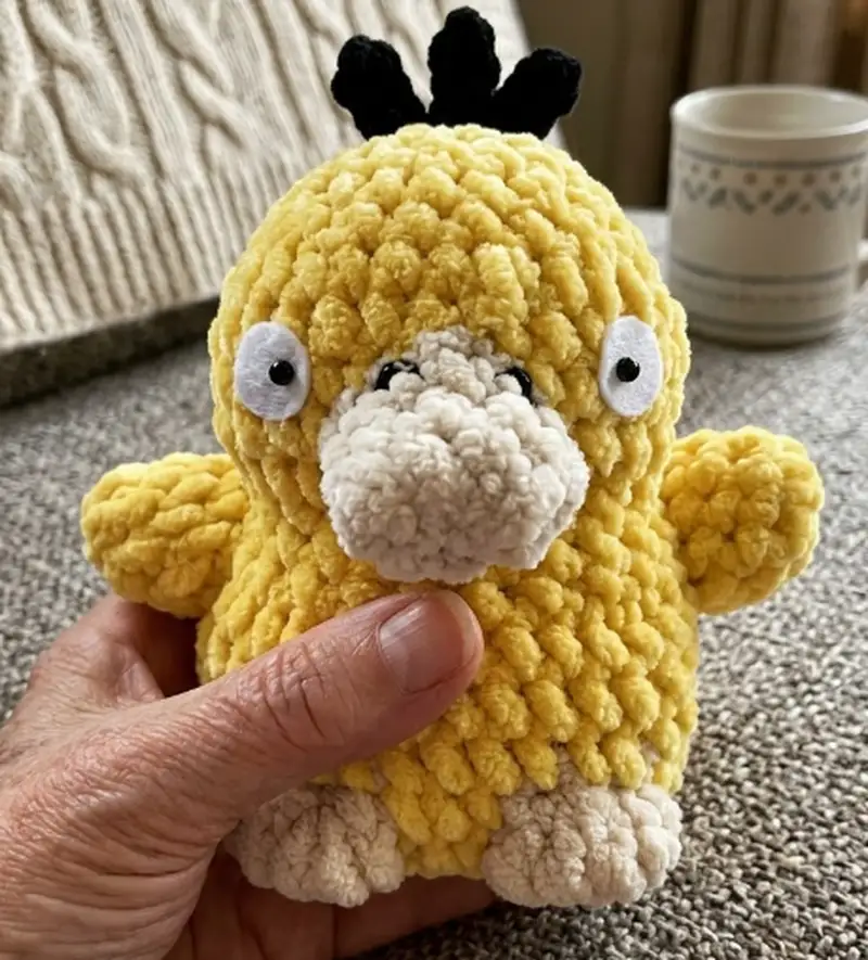 Quality crochet pattern: Psyduck-Baby Amigurumi Pattern - Intermediate level guide with complete instructions