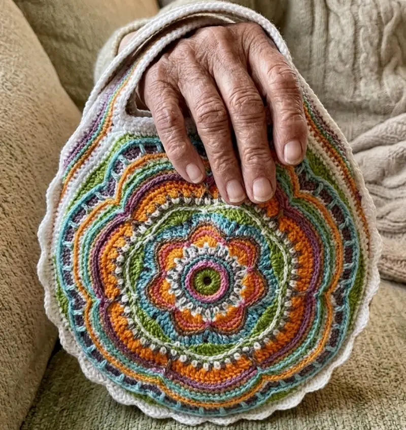 Complimentary Intermediate crochet pattern: Boho Flower Slouch Bag Pattern - Simple to follow guide
