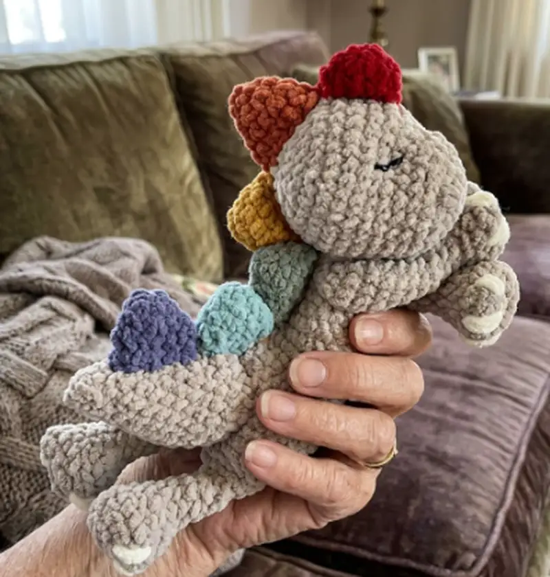 Complimentary Beginner Friendly crochet pattern: Sleepy Snuggle-saurus Rag Doll Amigurumi Pattern - Simple to follow guide