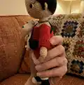 Doll Cruella Amigurumi Pattern step 2 - assembly progress