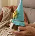 Crochet Gnome Amigurumi Pattern step 2 - assembly progress