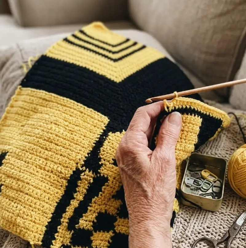 Quality crochet pattern: Hufflepuff Afghan Pattern - Intermediate level guide with complete instructions
