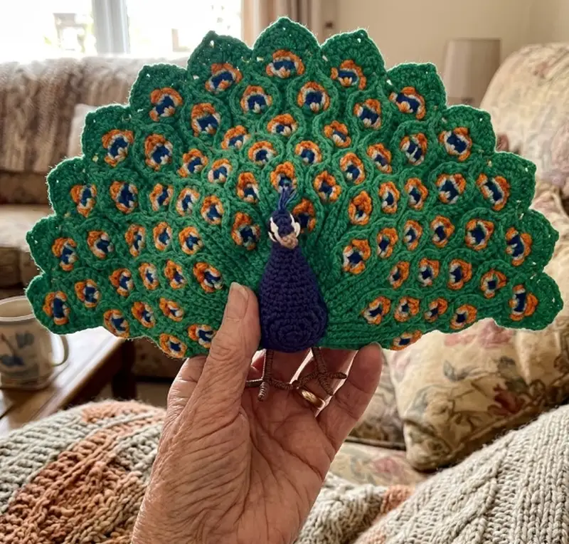 Complimentary Intermediate crochet pattern: Peacock Amigurumi Pattern - Simple to follow guide