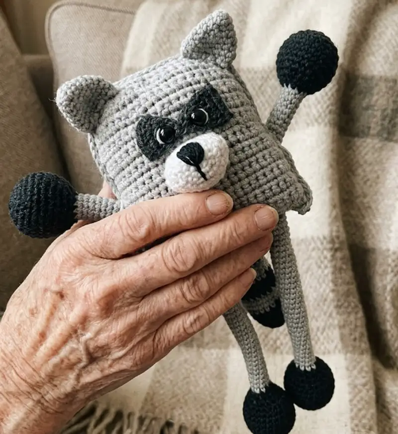 Complimentary Intermediate crochet pattern: Rac the Raccoon Amigurumi Pattern - Simple to follow guide