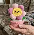 Little Floweret Amigurumi Pattern step 1 - construction progress