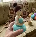 Yogi Girl Amigurumi Pattern step 2 - assembly progress