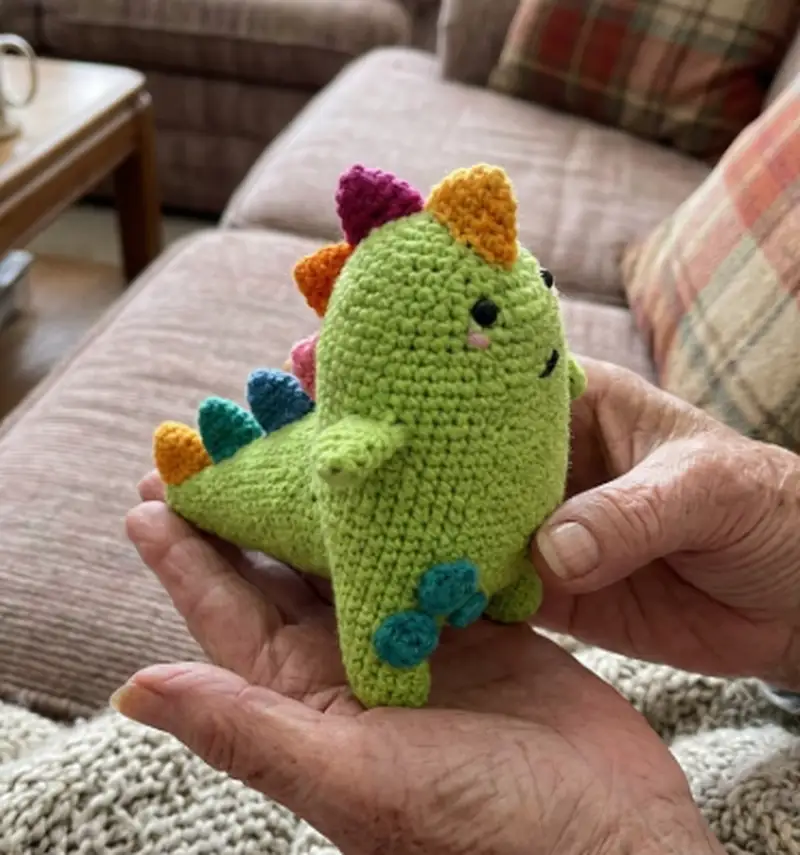 Complimentary Intermediate crochet pattern: Mr. Pistachio the Dinosaur Amigurumi Pattern - Simple to follow guide