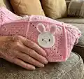 Bunny Baby Blanket Pattern step 1 - construction progress