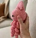 Squid Amigurumi Pattern step 2 - assembly progress