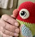 Lovebird and Parrot Amigurumi Pattern step 2 - assembly progress