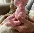 Mew Plushie Amigurumi Pattern step 2 - assembly progress