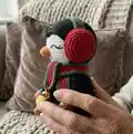 Christmas Penguin Amigurumi Pattern step 3 - details and accessories