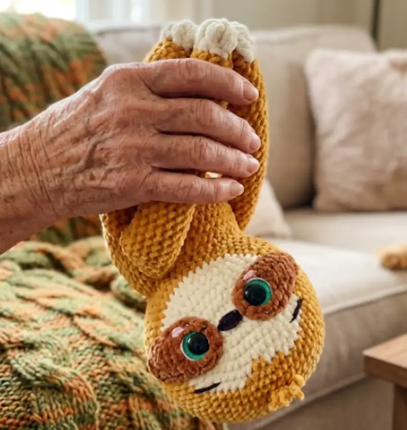 Complimentary Beginner Friendly crochet pattern: Samantha the Sloth Amigurumi Pattern - Simple to follow guide