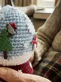 Snow Globe Amigurumi Pattern step 2 - assembly progress