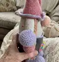 Gnome Organizer Amigurumi Pattern step 2 - assembly progress