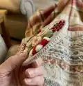 Christmas Hoop Embroidery Pattern step 2 - assembly progress