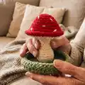 Mushroom Jewelry Holder Amigurumi Pattern step 1 - construction progress