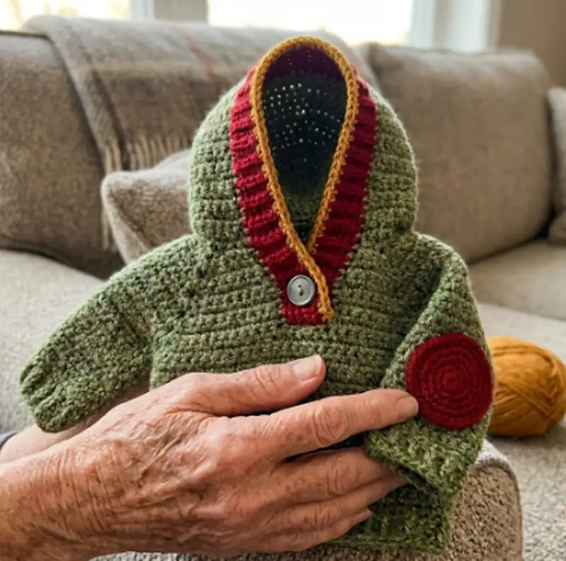 Complimentary Intermediate crochet pattern: Waya Baby Sweater Pattern - Simple to follow guide