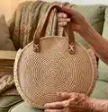Round Bag Crochet Pattern step 1 - construction progress