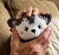 My little Husky dog Amigurumi Pattern step 1 - construction progress
