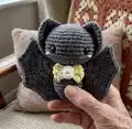 Baby Bat Amigurumi Pattern step 1 - construction progress