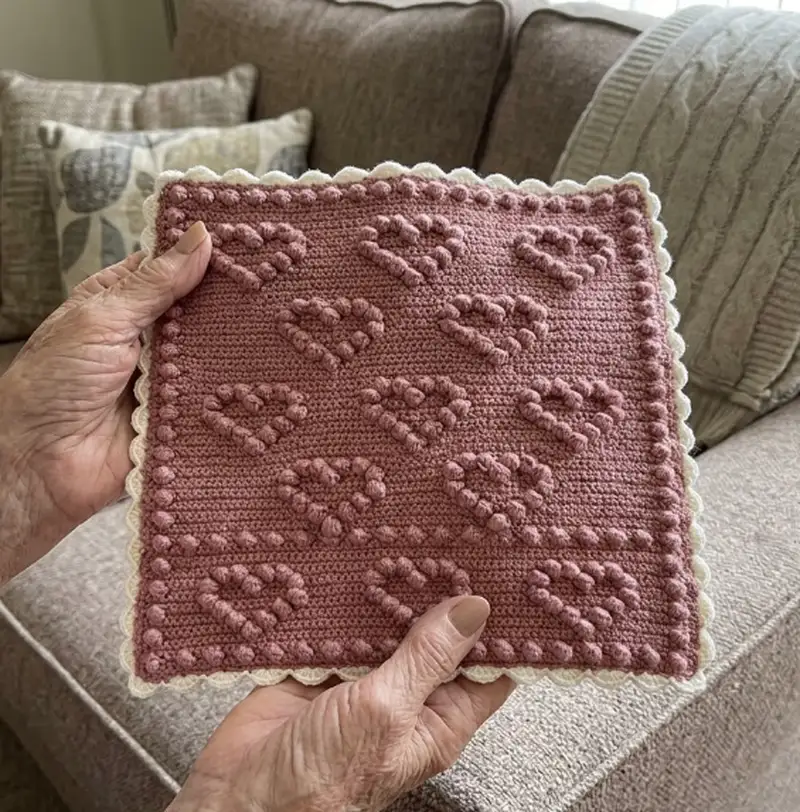 Complimentary Intermediate crochet pattern: Look who's arrived heart Pattern - Simple to follow guide