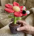 Bumble Blossom Amigurumi Pattern step 1 - construction progress