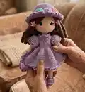 Emma Doll Amigurumi Pattern step 1 - construction progress