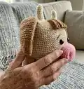 Pillow-bull Amigurumi Pattern step 2 - assembly progress