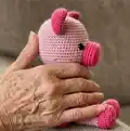 Lily the Piglet Amigurumi Pattern step 2 - assembly progress