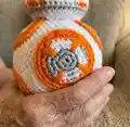 BB-8 Amigurumi Pattern step 2 - assembly progress