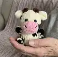 Keychain Cow Amigurumi Pattern step 1 - construction progress