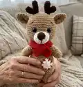 Deer Amigurumi Pattern step 1 - construction progress