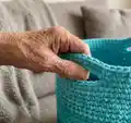 Cutie Utility Basket Pattern step 2 - assembly progress