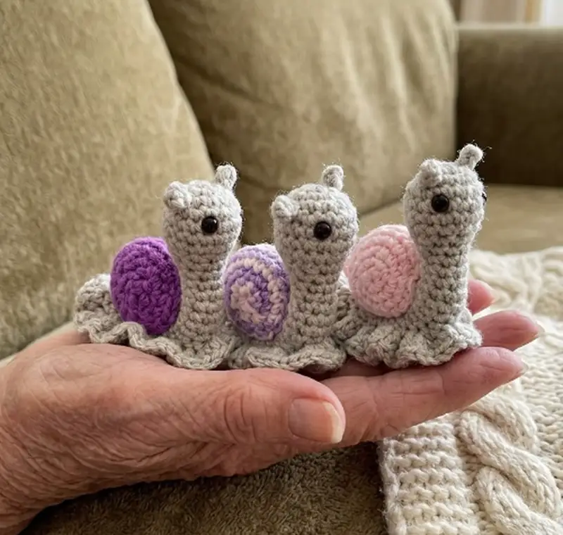 Complimentary Intermediate crochet pattern: Garden Snails Amigurumi Pattern - Simple to follow guide