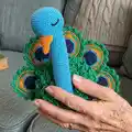 Proud Peacock Amigurumi Pattern step 1 - construction progress