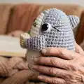 Sharkito the Polite Shark Amigurumi Pattern step 2 - assembly progress
