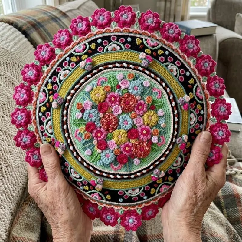 Complimentary Advanced crochet pattern: The Garden of Joy Rug Pattern - Simple to follow guide