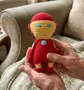 Iron Man Amigurumi Pattern step 1 - construction progress