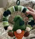 Lucky Gnome Wreath Amigurumi Pattern step 4 - final assembly and finishing