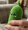 Crochet Emotional Support Pickle Amigurumi Pattern step 3 - details and accessories