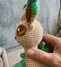 Leaf Deer Amigurumi Pattern step 3 - details and accessories