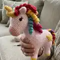 Unicorn & Hatching Baby Amigurumi Pattern step 1 - construction progress