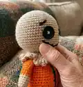 Trick or Treat Sam Amigurumi Pattern step 3 - details and accessories