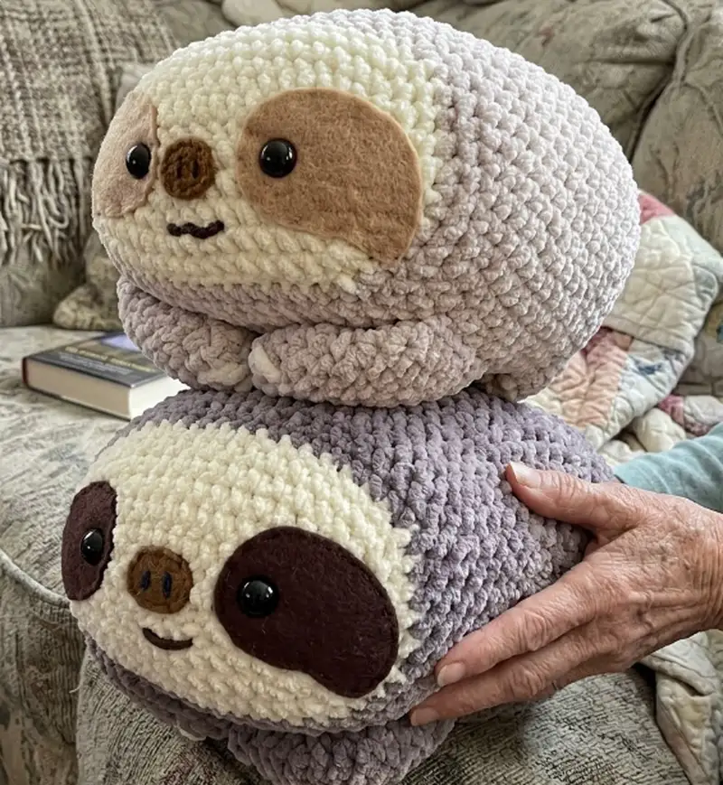 Complimentary Intermediate crochet pattern: Giant Sloth Amigurumi Pattern - Simple to follow guide