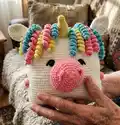 Pillow Unicorn Amigurumi Pattern step 1 - construction progress