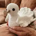 Dove Amigurumi Pattern step 1 - construction progress
