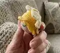 Daffodil Baby Amigurumi Pattern step 2 - assembly progress