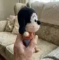Standing and Sitting Goofy Amigurumi Pattern step 2 - assembly progress