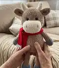 Bull Amigurumi Pattern step 1 - construction progress